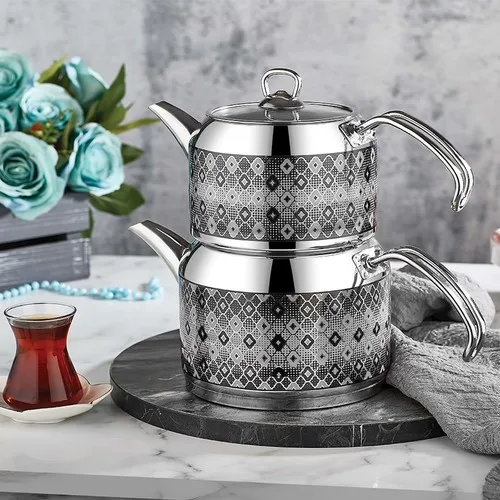 

Серый чайник героев Enza средней длины