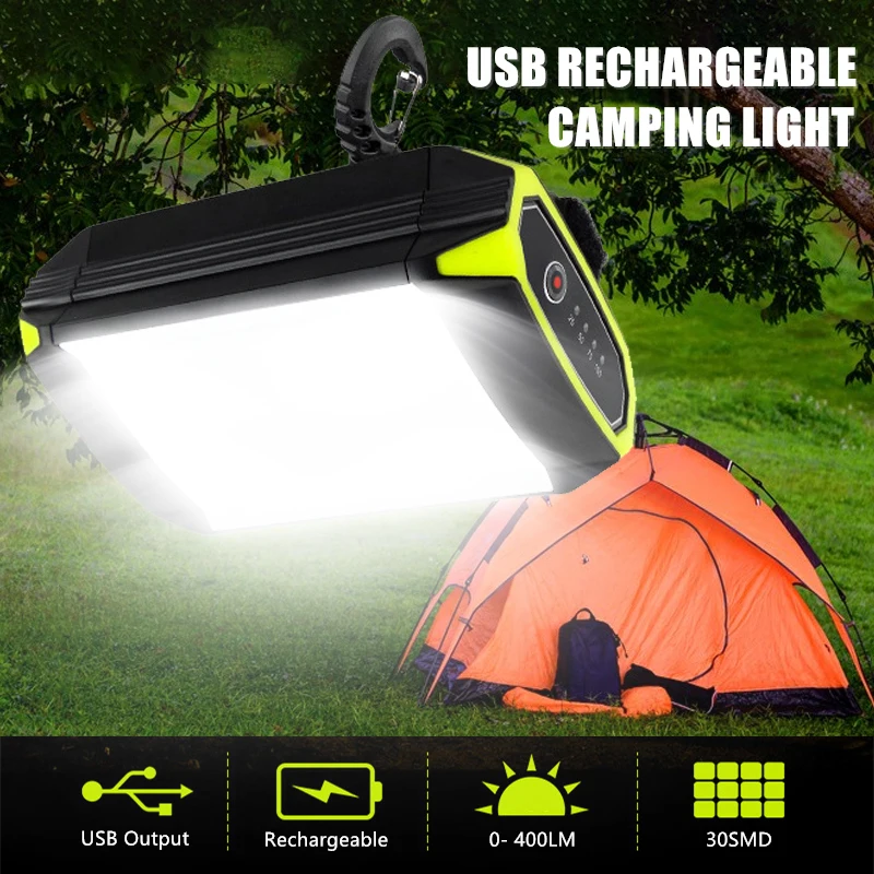 

30LED Portable Lanterns USB Rechargeable Waterproof Portable Campfire Chandelier Tent Lights Flashlight Outdoor Camping Light