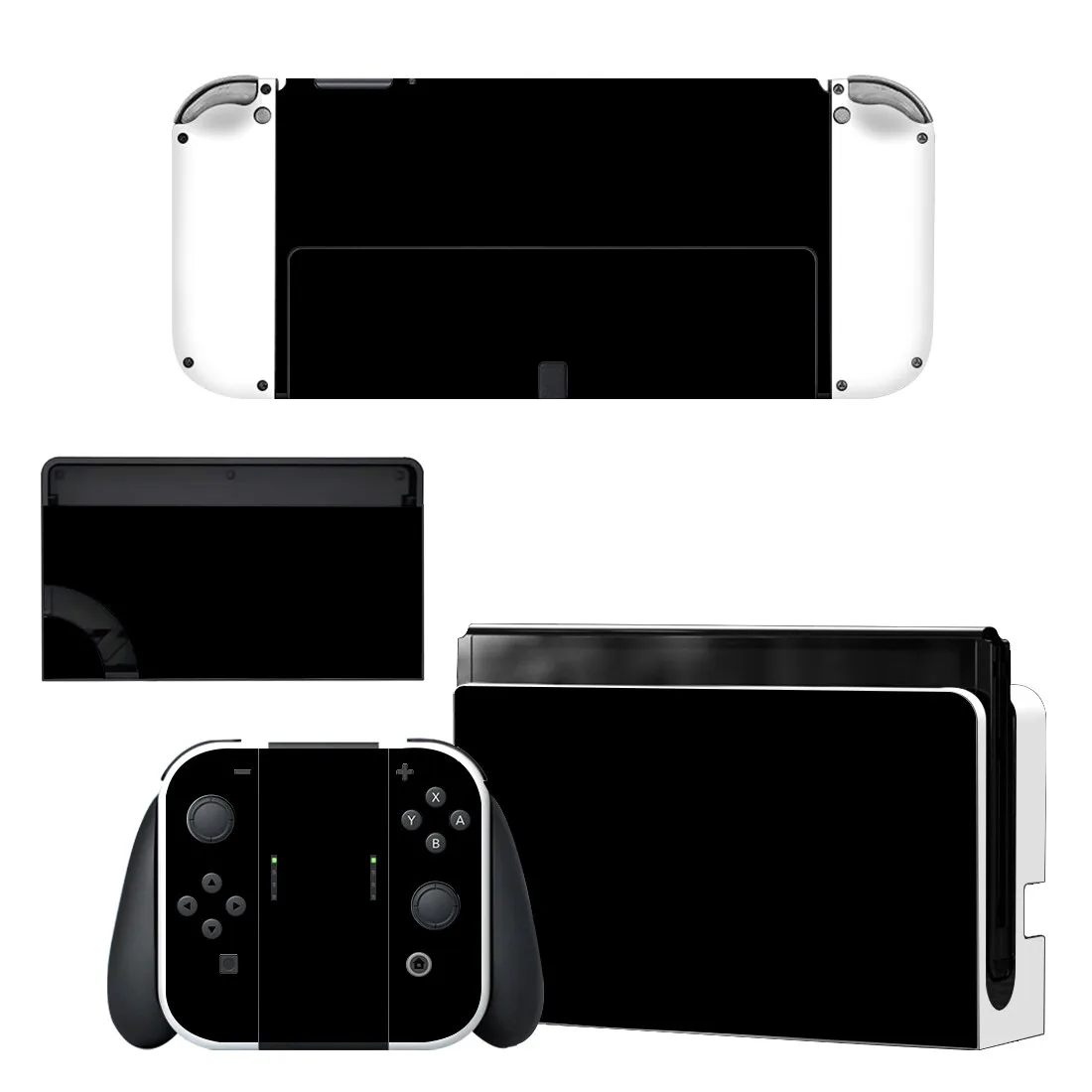 

Pure Black Color Nintendoswitch Skin Cover Sticker Decal for Nintendo Switch NS OLED Console Joy-con Controller Dock Vinyl