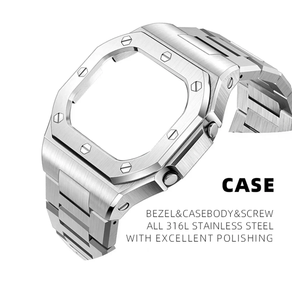 Фото Casioak Dw5600/5610 Металлический Браслет Из Нержавеющей Стали Корпус Для Часов Модифицированный Мод В Комплекте Аксессуар Дл... №2