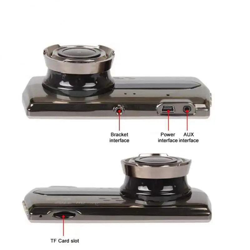 

4 Inch Ips Wide Viewing Angle Video Recorder Front And Rear Dual-lens Driving Recorder Dash Cam Car Accessories Night