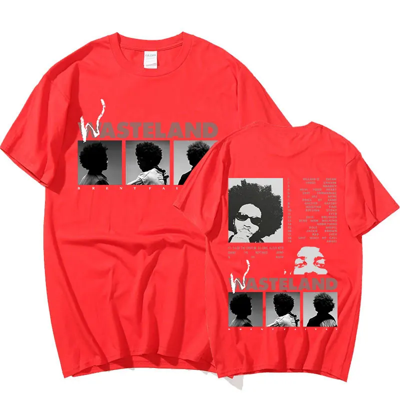 

Brent Faiyaz T-shirt 2022 Music Album Wasteland Print Short Sleeve T-shirts Oversized Hip Hop Harajuku Streetwear Unisex Gothic