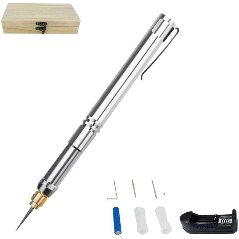 

Portable Precision Engraving Pen Electric Engraving Tool Kit,Engraving Tool Rechargeable Engraver Machine for DIY, Metal