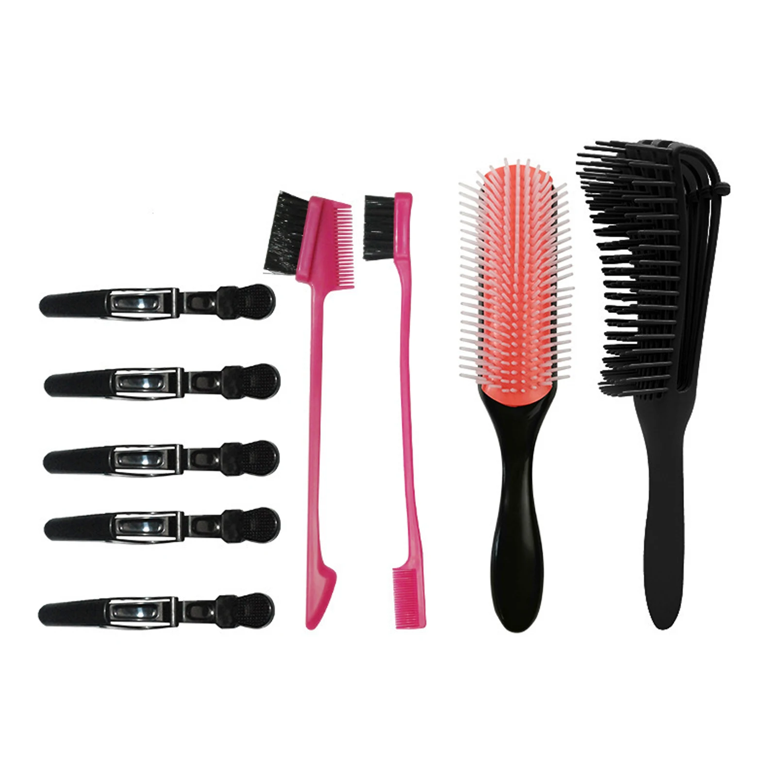

Women Harmless Easy Detangling Hair Brushes Crocodile Clips Skin Friendly Nylon Bristle Styling Durable Polishing Gift Girls