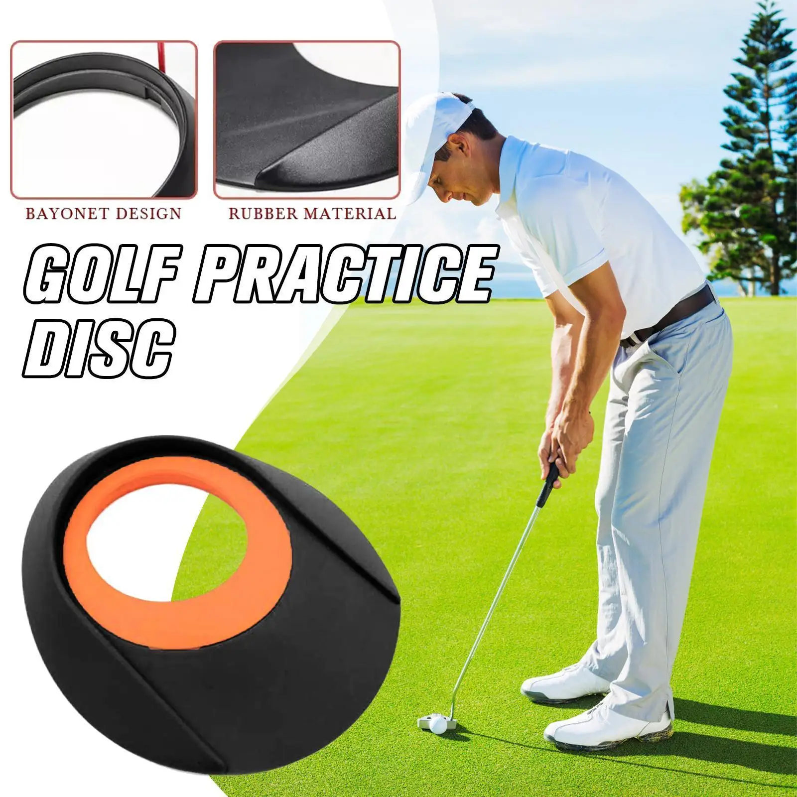 

Golf Putting Cup Hole Practice Training Device Indoor Outdoor Golf Trainer Aids for Outdoor Exercise Sport Ornaments F8J4