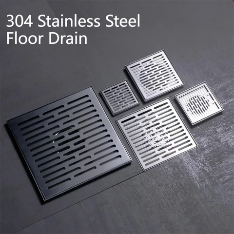 10/12 см дренажный трап из нержавеющей стали 304, большой диаметр с высоким потоком для сада, ванной комнаты, скрытый слив для пола с защитой от запаха