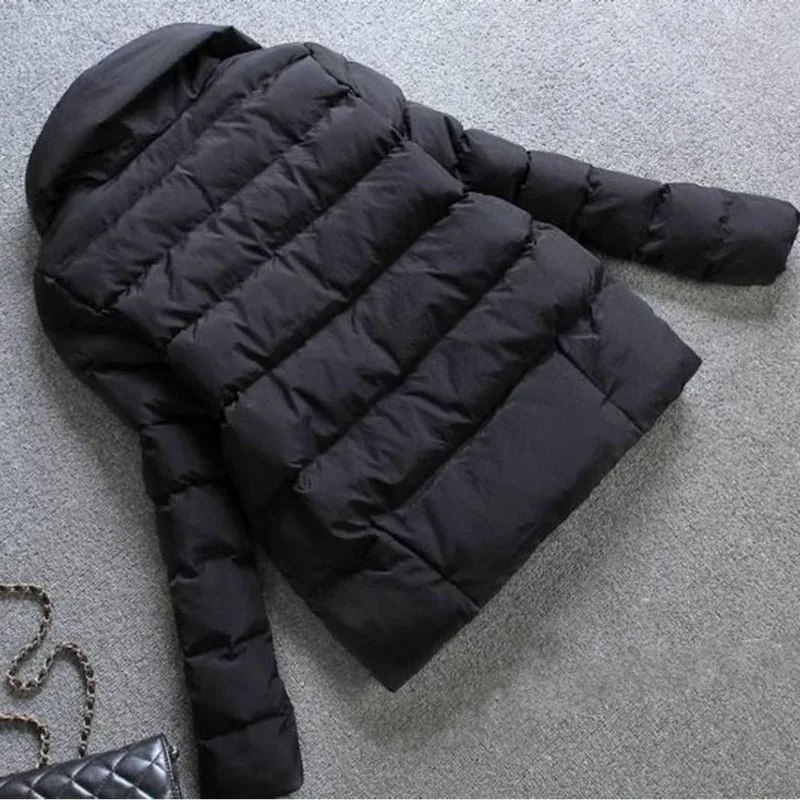 New M-3XL Solid Cotton Coat Winter Women Jacket Slim Warm Parka Casual Full Ladies Clothing Short No Hat Coat Plus Size Winter