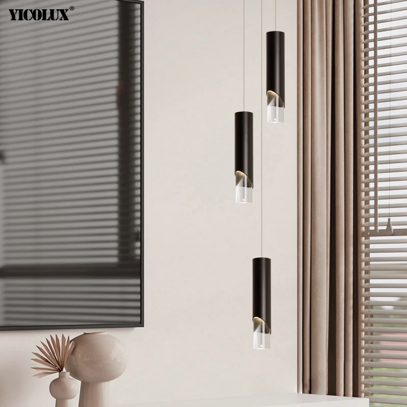 Простой современный светодиодный подвесной светильник в скандинавском стиле