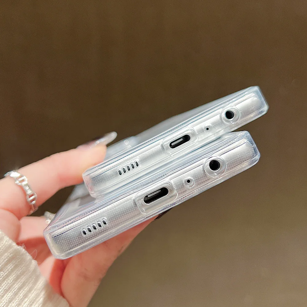 Фото Мягкий прозрачный чехол с фиолетовым цветком для Samsung A55 5G A56 A54 A53 A36 A35 A34 A33 A26 A16 A15 A06 A05 S24 S25 Ultra S23 S22Plus Cover №5
