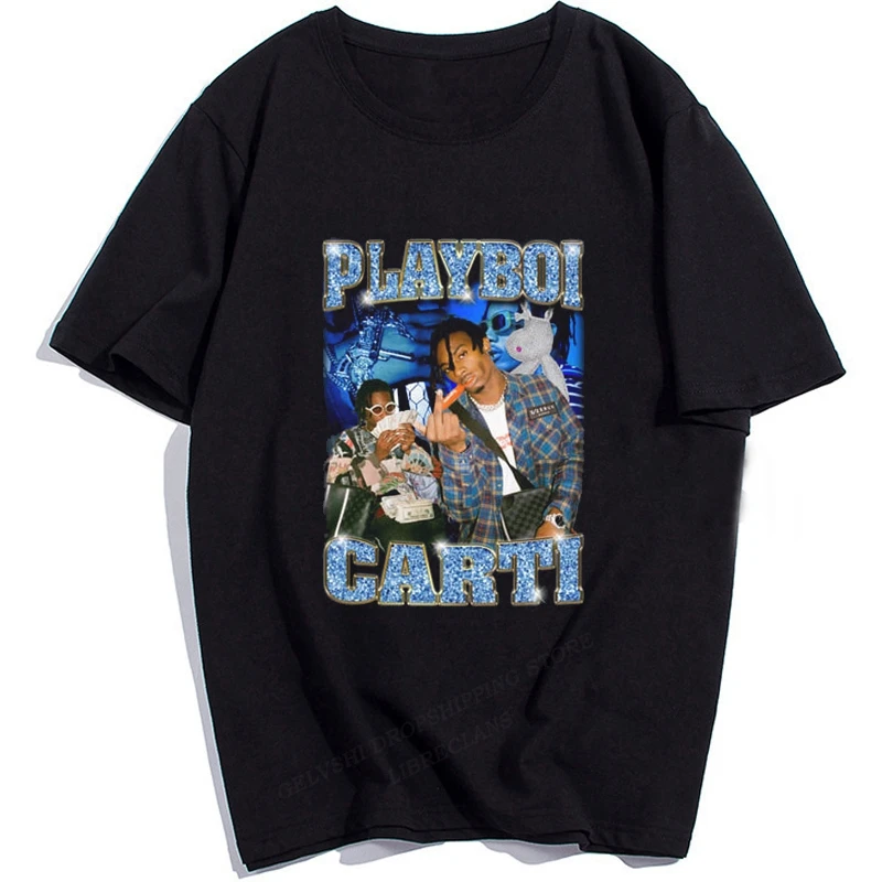 

Rap Playboi Carti T Shirt Men Women Fashion T-shirts Kids Hip Hop Tops Tee Cotton Tshirt Oversized Tshirt Boy Tee Men's Clothing