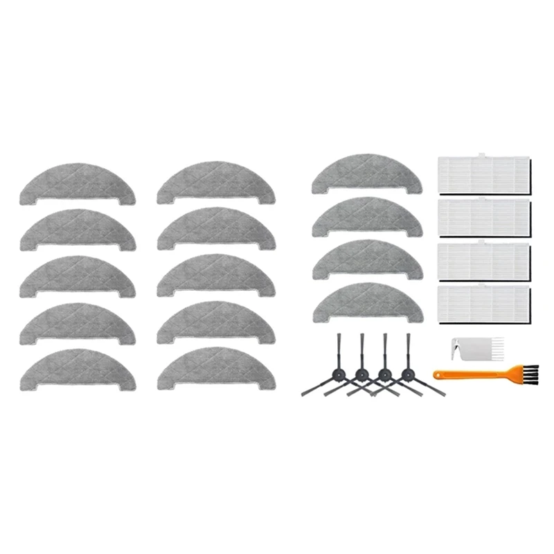 

HOT!Mops Cloths With 14Pcs Side Brushes Mops Cloths Hepa Filter For XIAOMI VIOMI S9 Robot Vacuum Cleaner