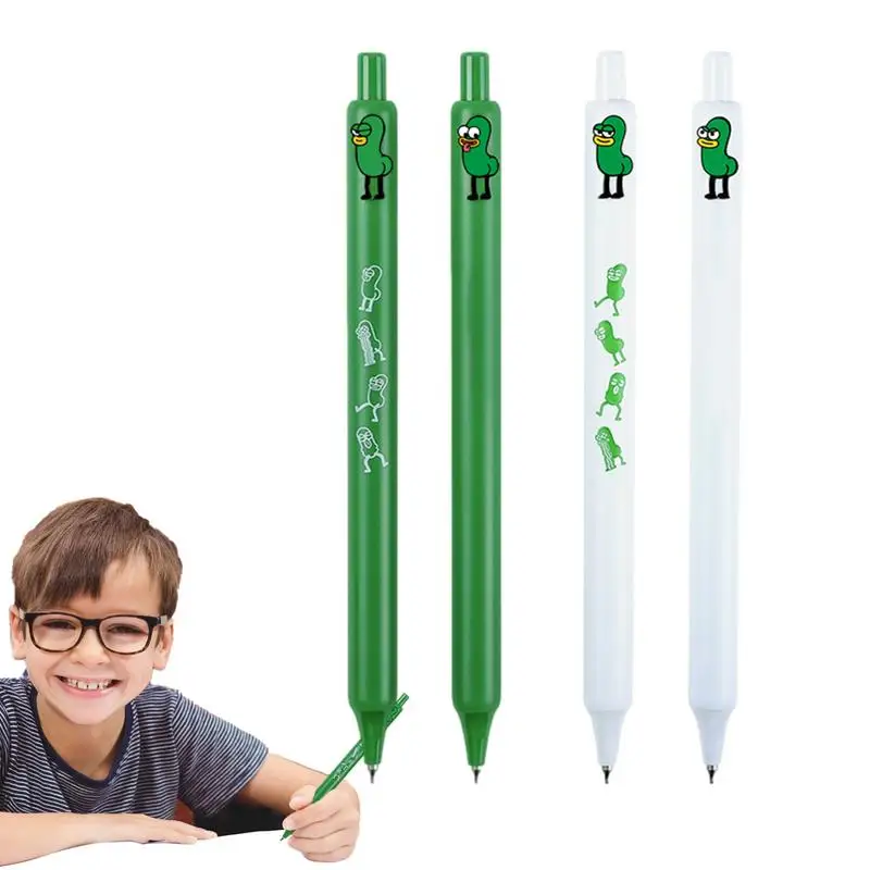 

Черная гелевая ручка, милые гелевые ручки без пятен 0,42 мм, гладкие письменные принадлежности, 4 шт., черные Письменные ручки, подарки для детей