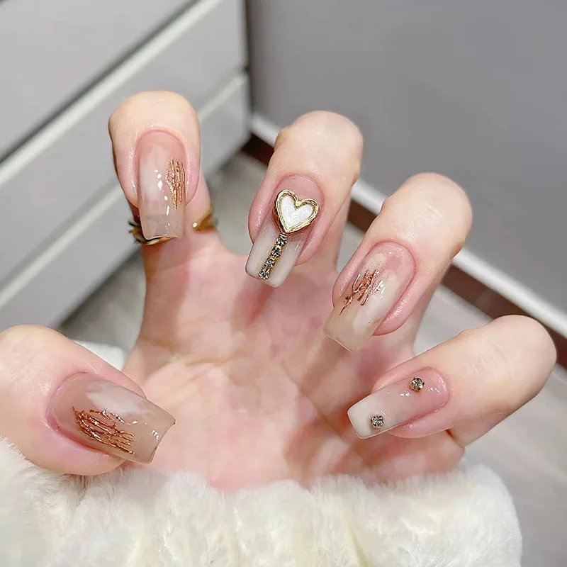 

False Nails Healthy And Safe Pregnant Women Can Use Temperament Everything Three-Dimensional Irregular Powder Metal Texture