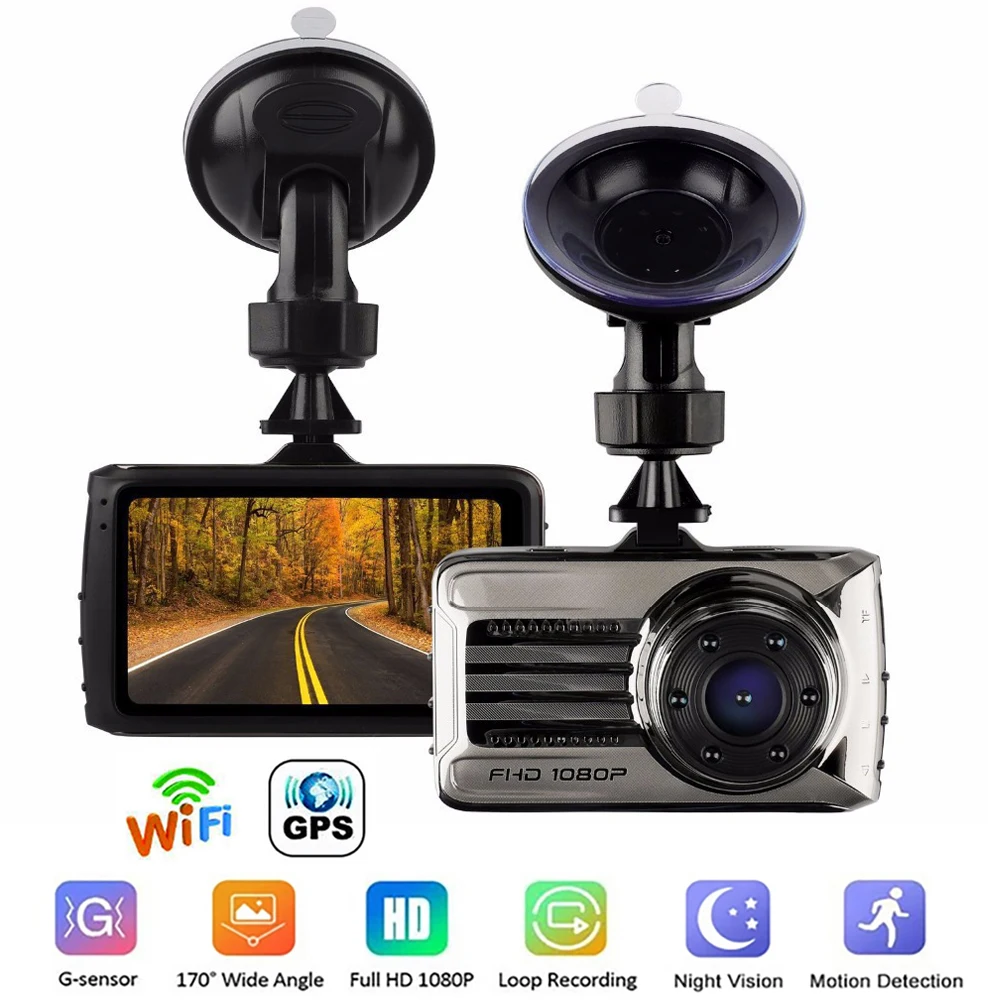 

Dash Cam Car DVR WiFi Full HD 1080P Rear View Vehicle Camera Video Recorder Black Box Auto Dashcam GPS Logger Car Accessories