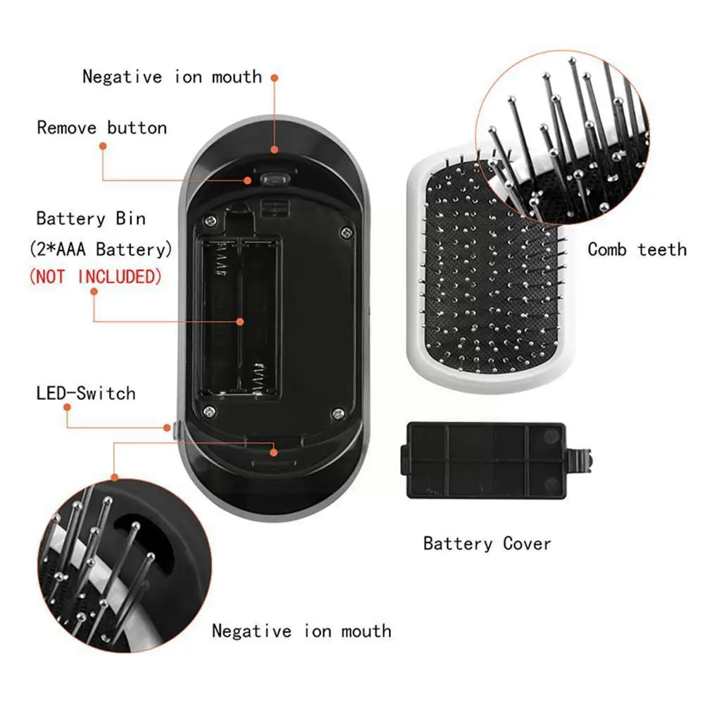 

Hair Scalp Massage Comb Anti Frizz Portable Electric Ionic Brush Wet Hair Comb Anti Static Brush Detangling Comb Comb Hair