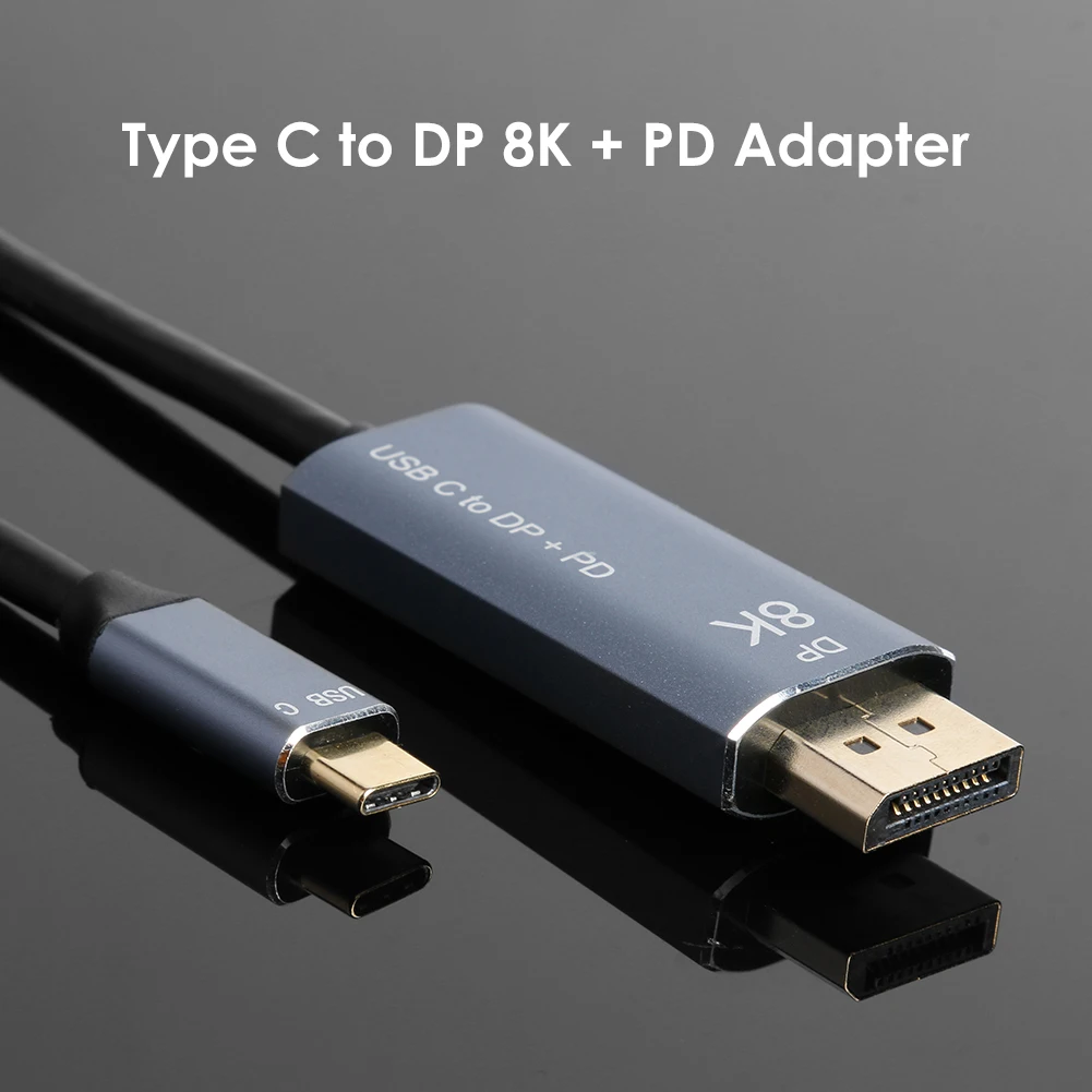 

Адаптер USB 3,1 для Displayport кабель для быстрой зарядки D0301 Type-C в DP + PD для бытовых компьютерных аксессуаров