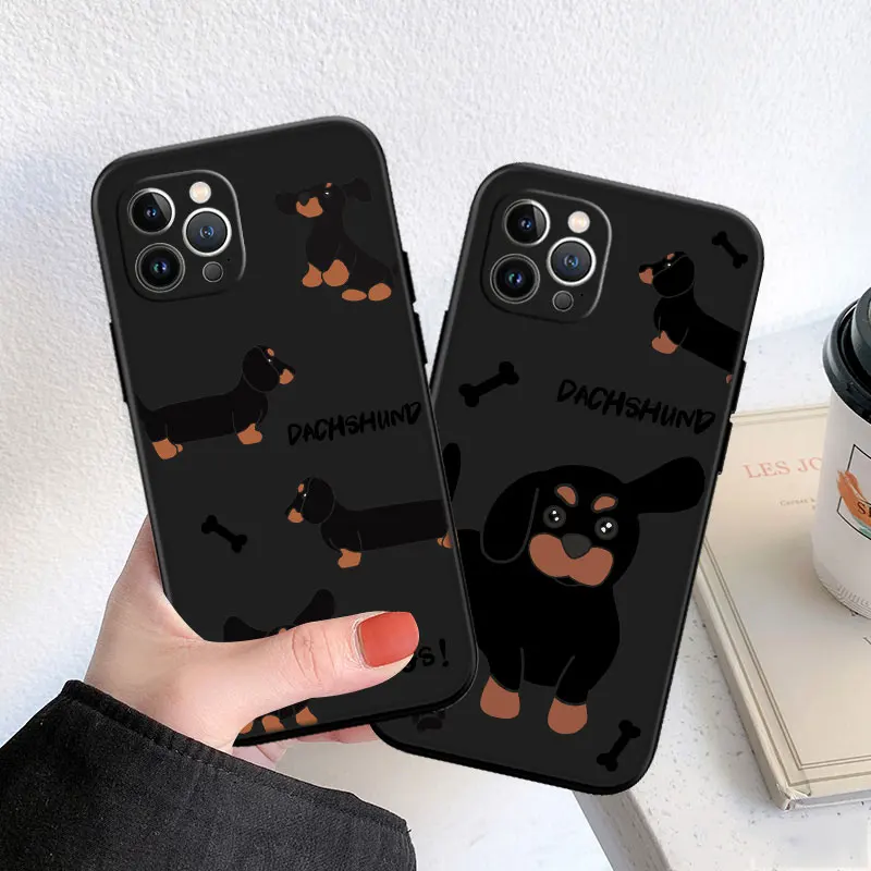 

Cute Dachshund Dog Case for Samsung Note S22 8 9 10 20 Plus Lite Ultra J2 J4 J6 J7 J8 Prime J730 Core