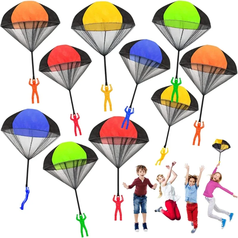 

Children Hand Throwing Parachute Toys Outdoor Funny Toys Game for Kids Fly Parachute Sport Educational Games with Mini Soldier