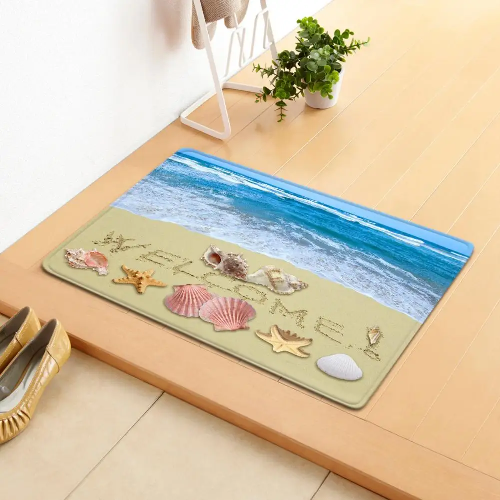 

Door Mat 4 Styles Floor Mat Right-angled Edge Practical Quick-dry Dirt Barrier Bathroom Mat for Bedroom