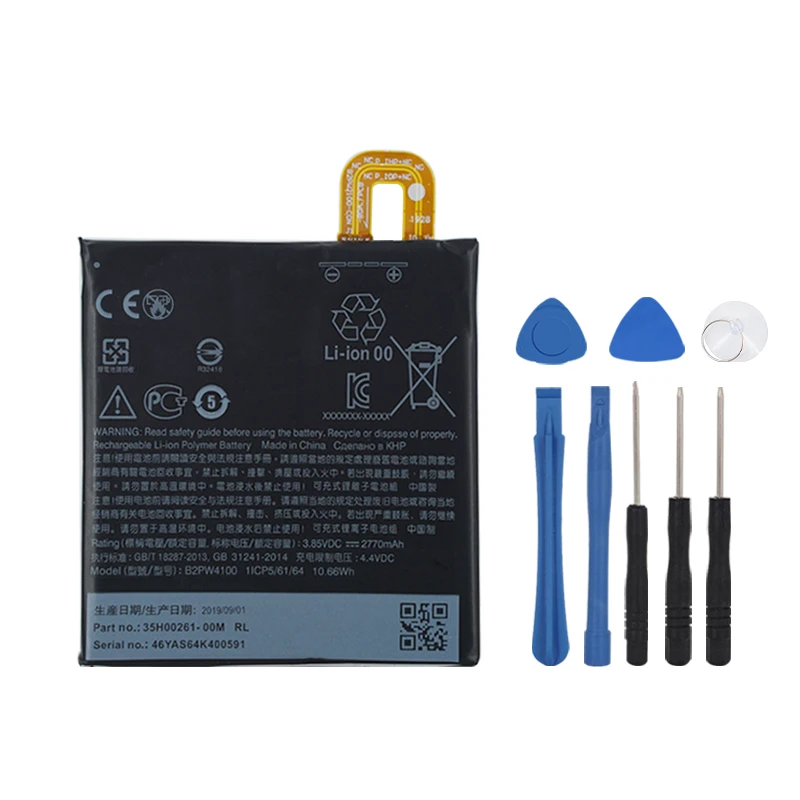 

2770mAh B2PW4100 мобильный телефон Сменный аккумулятор для HTC Google Pixel / Nexus S1 Li-Ion полимерные батареи