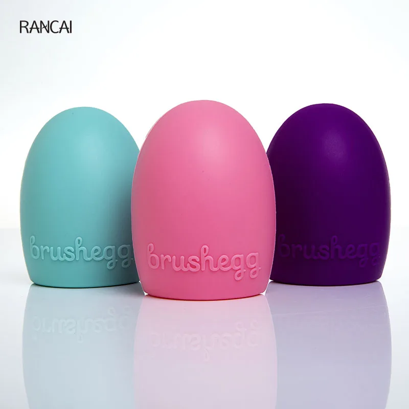 

RANCAI 1pcs Brushegg Cleanser Cleaner Silicone Egg Brush Cleaning Foundation Powder Clean tools for Cosmetic Makeup Brushes