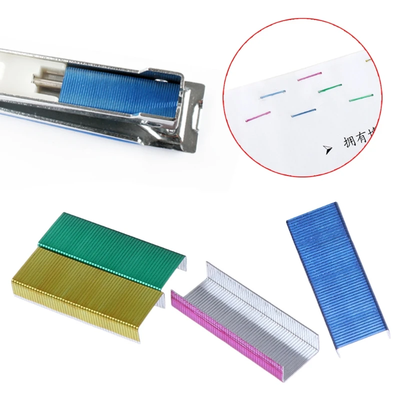 

L43D 800Pcs/Box 12mm for Creative Colorful Metal for Staples Office School Binding Su