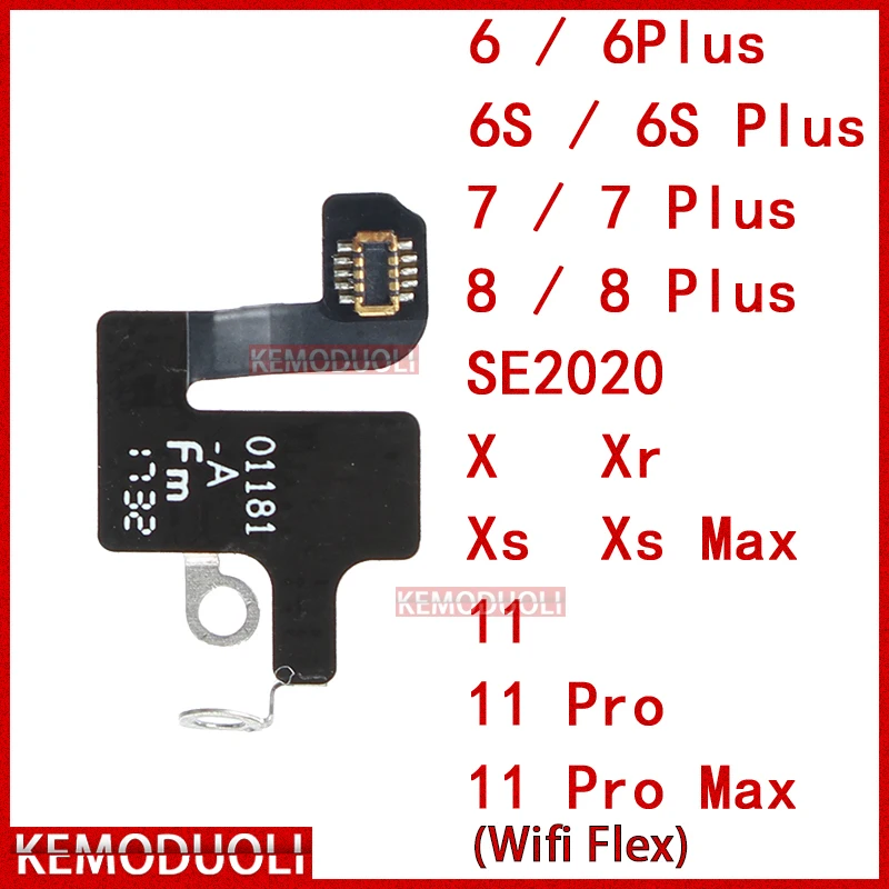 Фото Гибкий кабель сигнала антенны Wi-Fi для IPhone 6 6S 7 8 Plus X Xr Xs 11 Pro Max SE2020, детали для фиксации ленты Wi-Fi №1