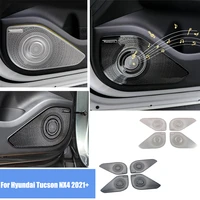for hyundai tucson nx4 2021 2022 stainless car interior door speaker audio horn cover trim frame sticker styling accessories