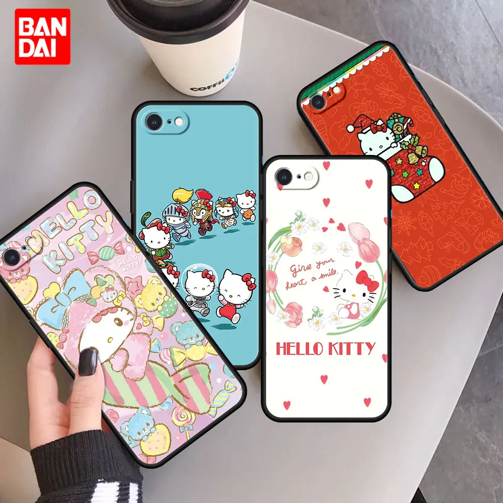 

Cover Case for Apple iPhone 8 7 6 6s Plus X XS Max XR SE 2020 7Plus 8Plus Xsmax Cell Soft Phone Shell Bag Hello Kitty Cartoon