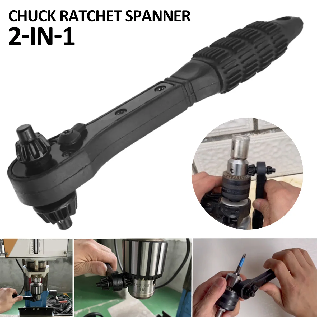 

2 в 1 Зажимной патрон для дрели трещотка гаечный ключ экономящий дрель зажимной ключ двойного использования дрель зажимной ключ электрическ...