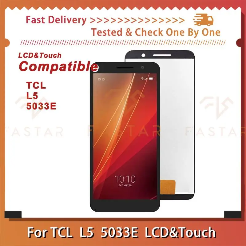 ЖК-дисплей TCL L5 5033E L5 GO диагональю 5,0 дюйма, сенсорный дигитайзер в сборе, запасной телефон, 5133A TCL L5 5033E, ЖК-дисплей