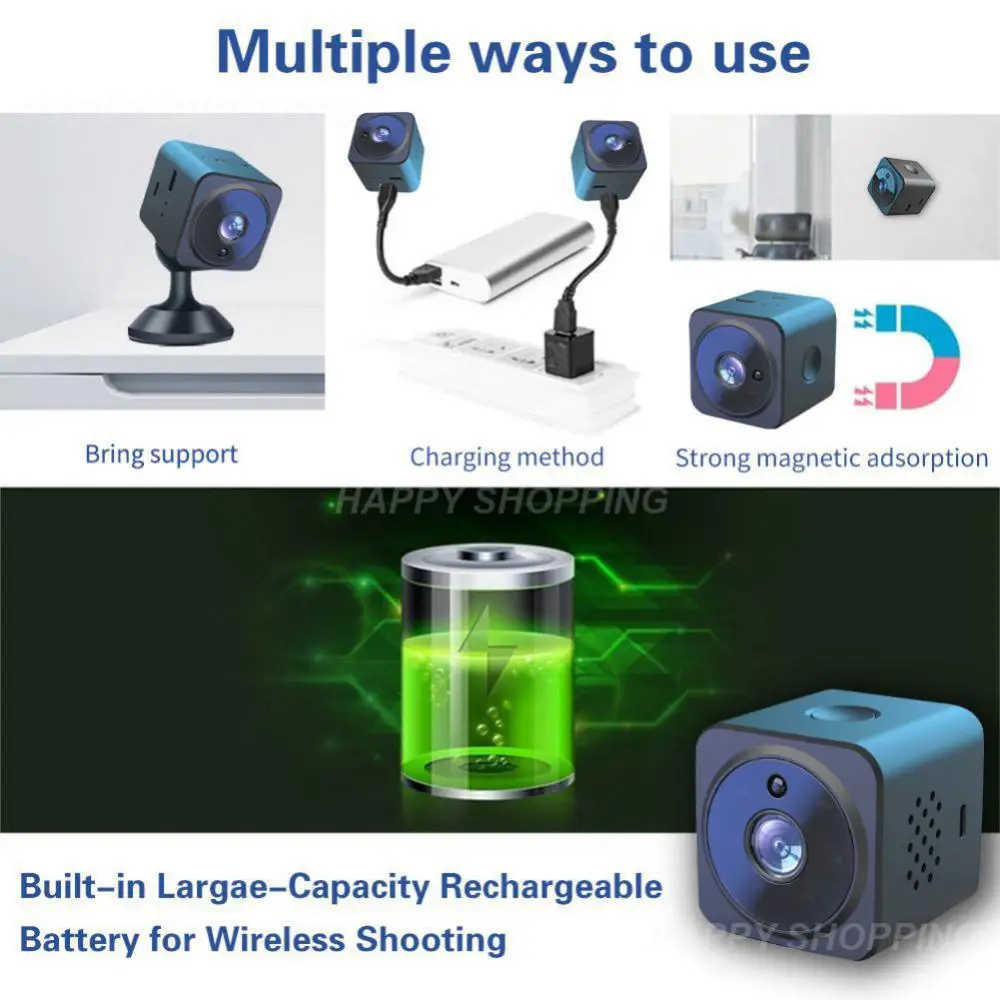 

Camera Goodcam App Night Infrared Night Vision Voice Intercom Cameras New Small Square Camera Wifi As02 Wireless