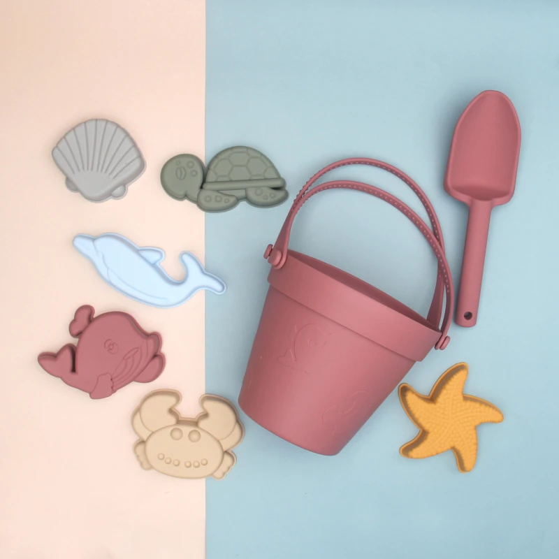 

Children Summer Toys With Cute Animal Model Ins Seaside Beach Toys Rubber Dune Sand Mold Tools Sets Baby Bath Toy Kids Swim Toy