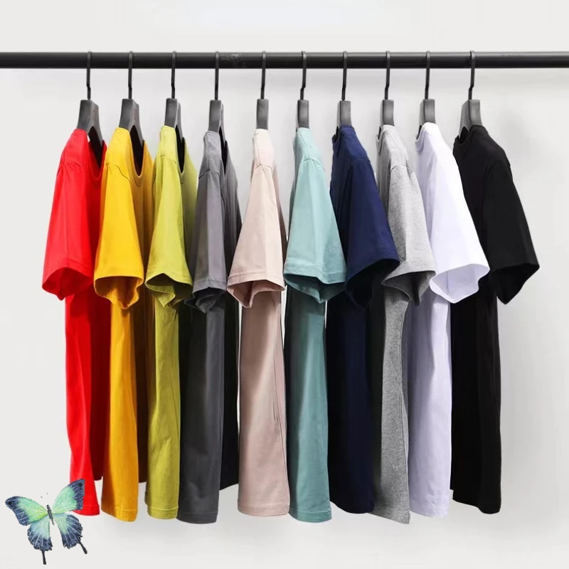 

Simple Solid Color Tops Tee Men Women 100% Cotton T-shirt