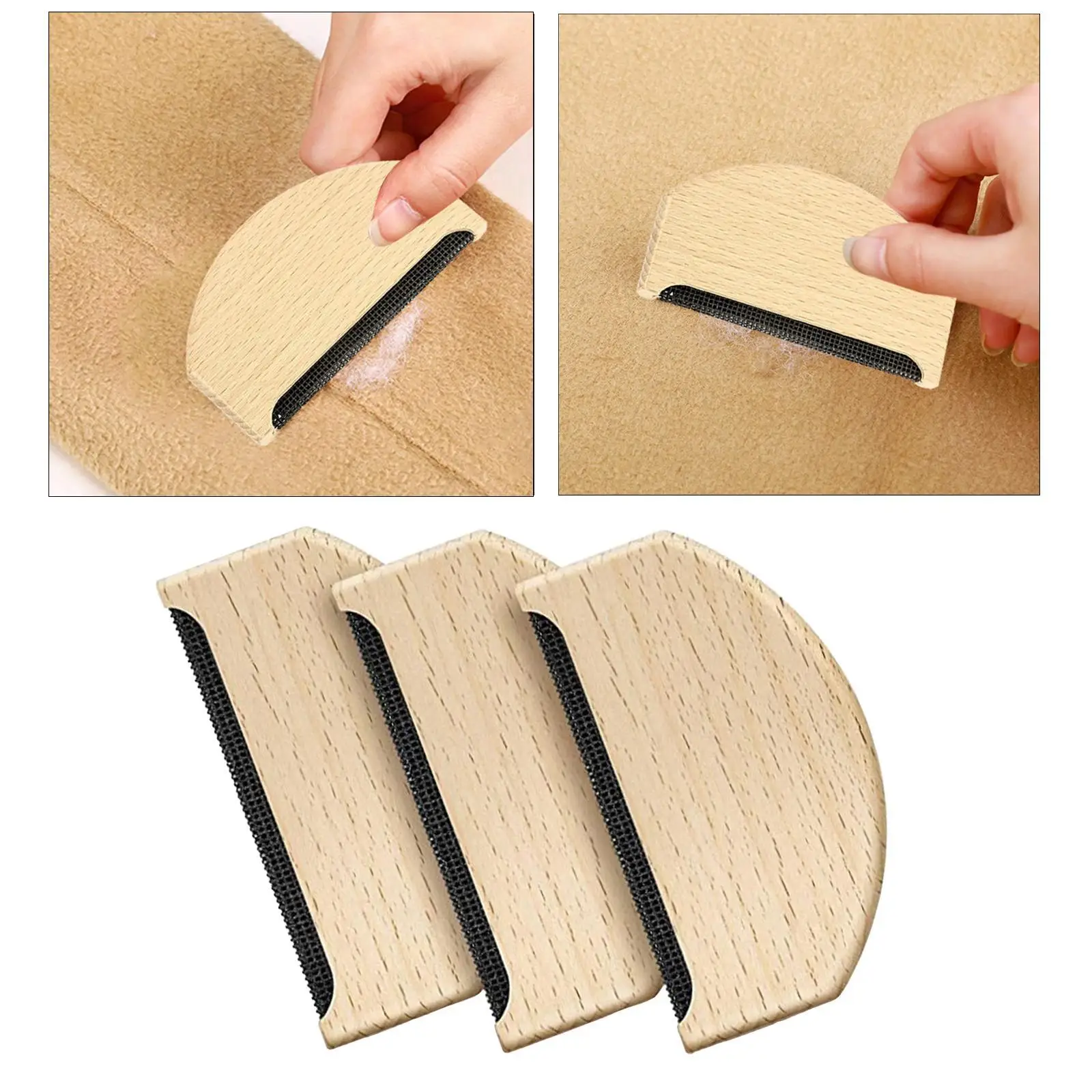 

3x Portable Cashmere Comb Travel Fuzz Fabric Manual Lint Remover Gifts