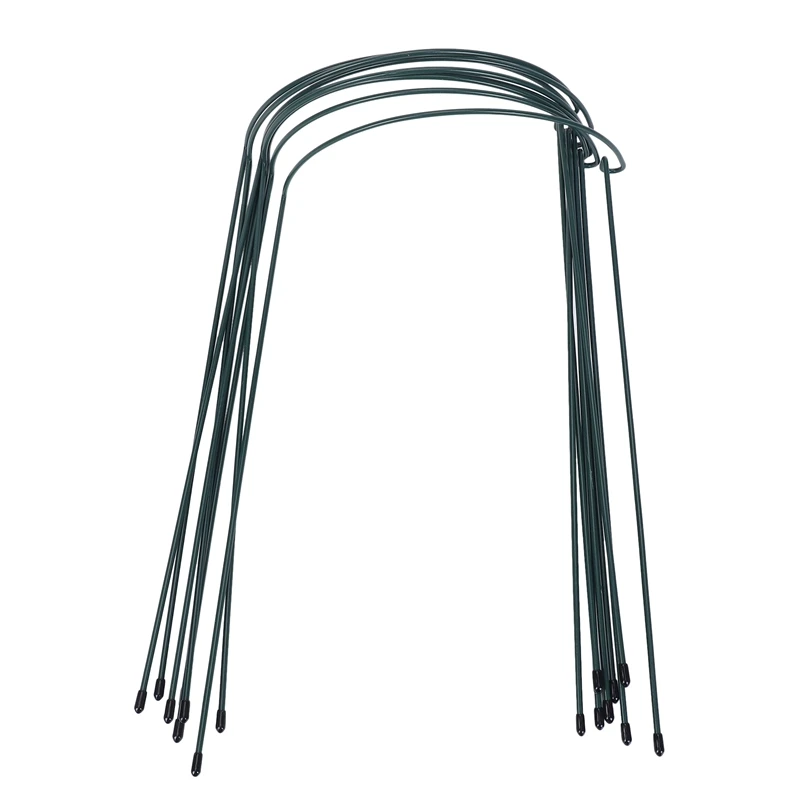 

Plant Support Stake, 8-Pack Half Round Metal Garden Plant Supports, Green Garden Plant Support Ring, Garden Border