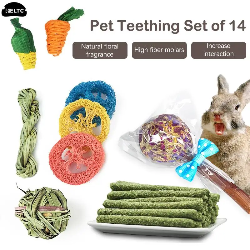 

Игрушка для жевания маленького животного, набор для кролика, хомяка, морской шиншиллы, игрушка для чистки зубов, молярные шлифовальные игрушки, аксессуары для кролика, 1 комплект