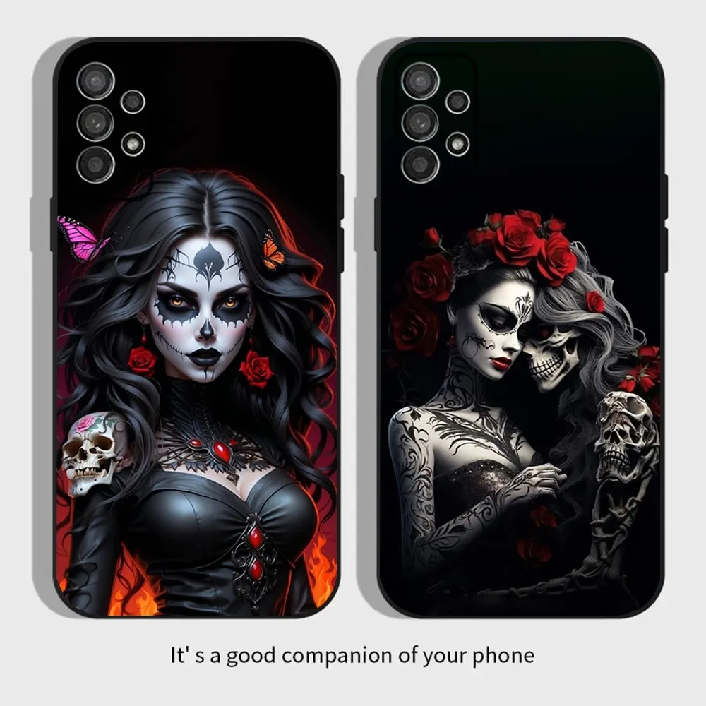 Мексиканский чехол для телефона Catrina с черепом Samsung Galaxy A13 A21s A22 A31 A32 A52 A53 A71 A80 A91