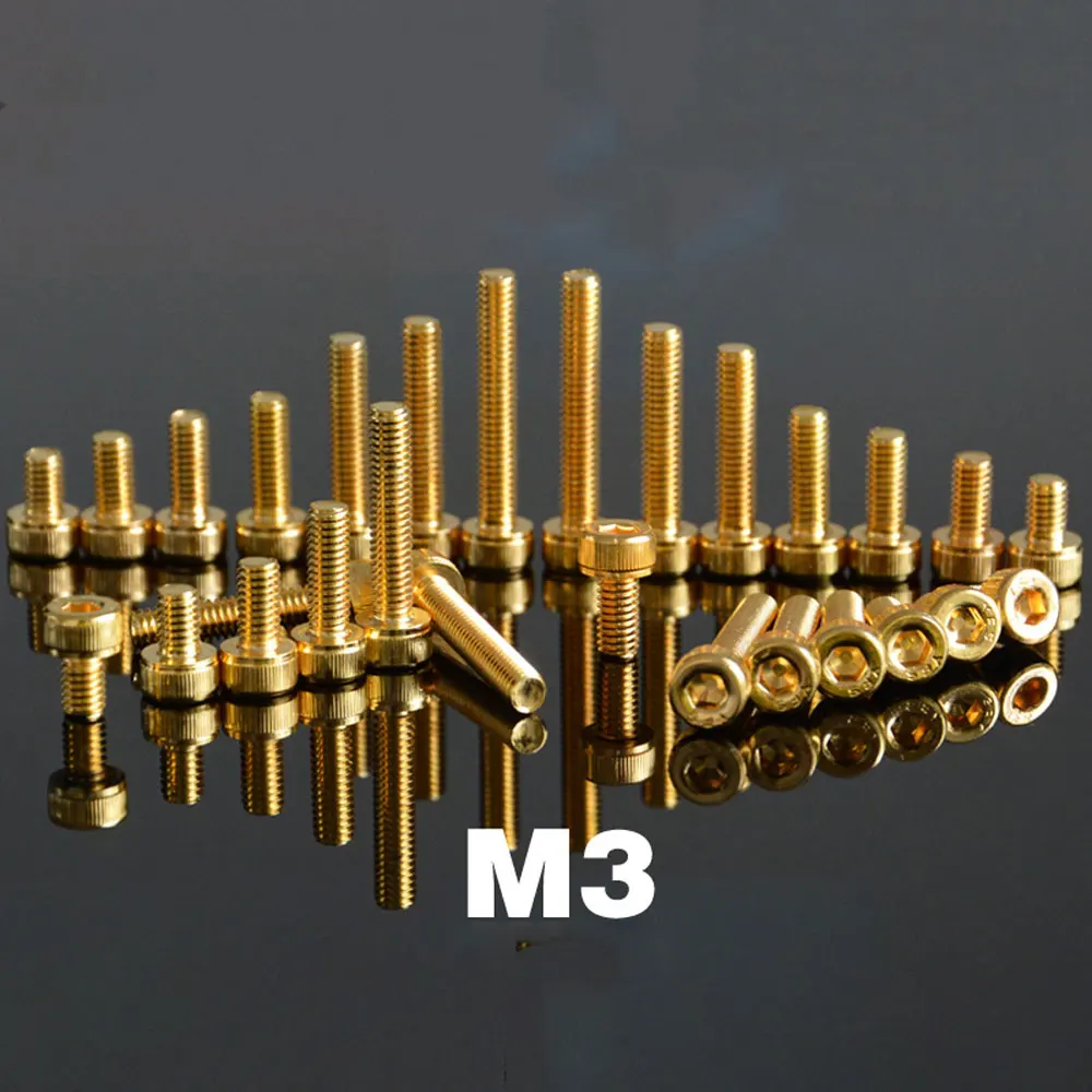 

M3 x6 8 10 12 14 16 18 20 22 25 30 35 мм Золотой 12.9 класс легированная сталь с шестигранной головкой винт «сделай сам» модель автомобиля мебель крепеж