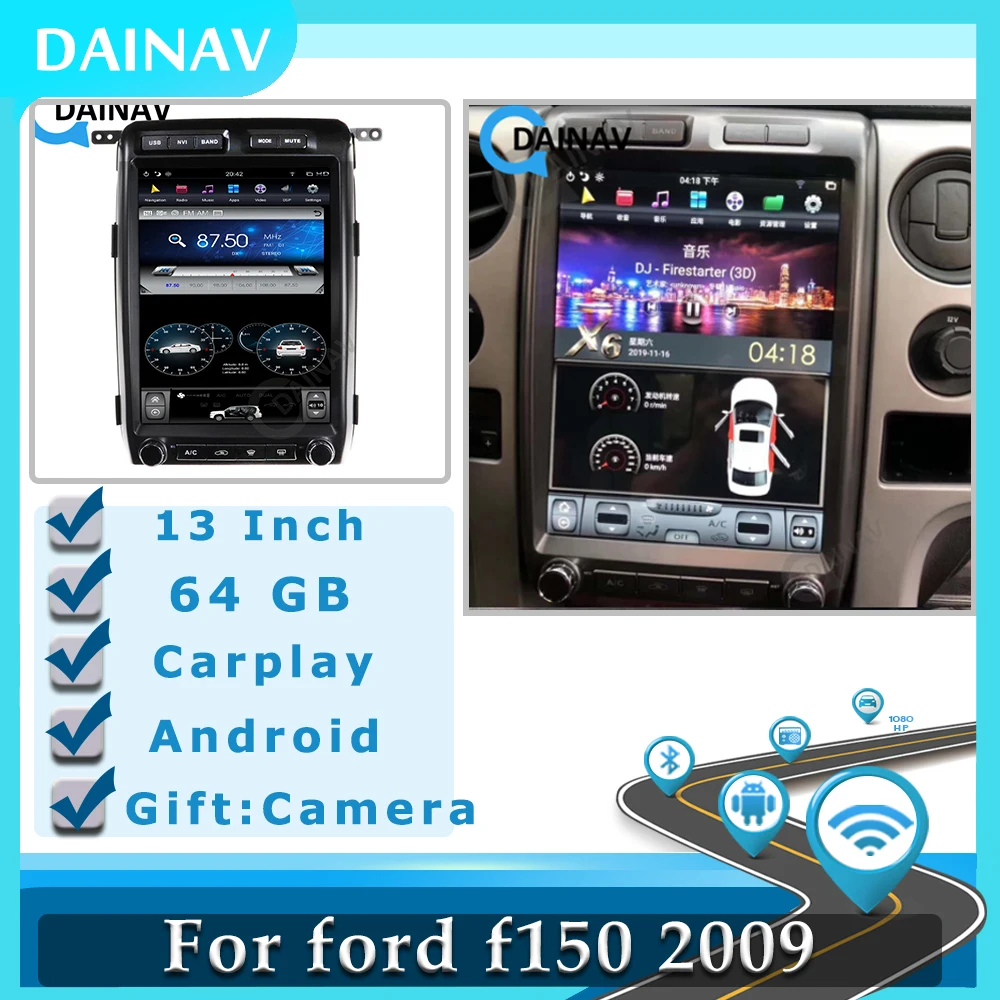 Telsa Stil Android Car Multimedia DVD-Spieler GPS-Navigation Für ford f150 xlt 4x 2 2009 Auto Audio Radio Stereo