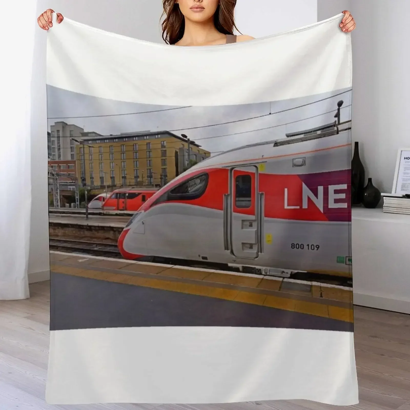 Поезда LNER Azuma с класом 91 одеяло крестом Kings среда одеяла для кровати мягкие