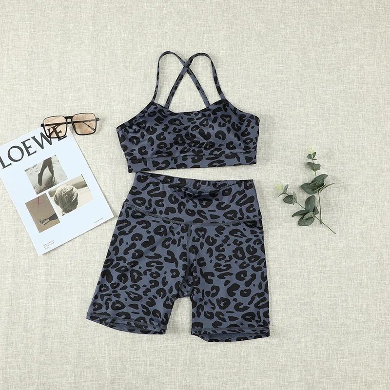 Leopard Yoga Suit for Fitness Women Sportwear 2022 Workout Clothes for Women Gym Clothing Sport Outfit Woman Two Piece Set Sexy