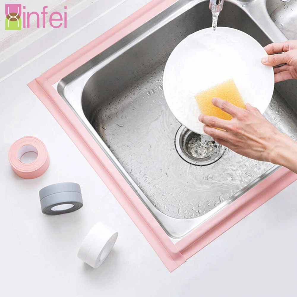 

Shower Bath Sealing Strip Tape Self Adhesive Waterproof Wall Sticker Sink Edge Tape Bathroom Kitchen Waterproof Mould Proof Tape