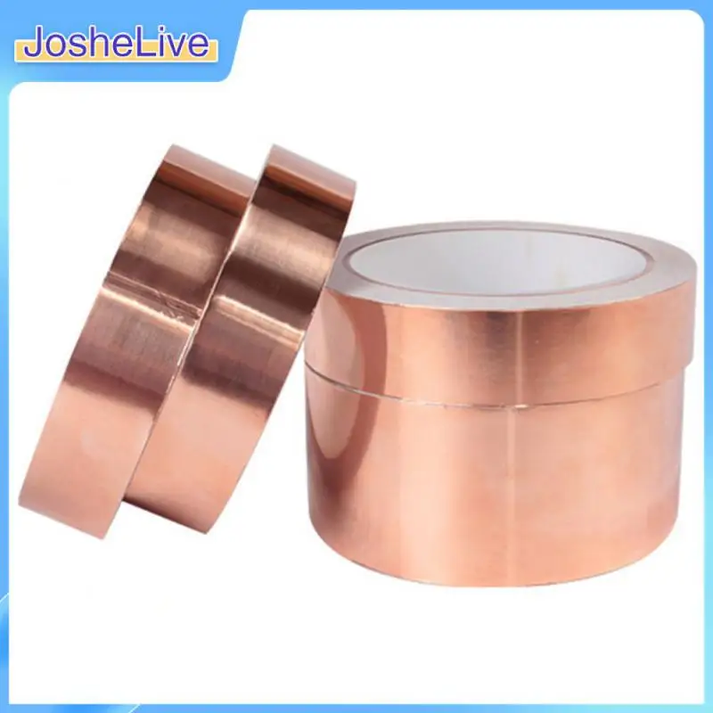 

Copper Foil Strip 50m Electronic Heat Resist Tape Copper Foil Tape Accessories Tools Copper Foil Double Guide Self-adhesive