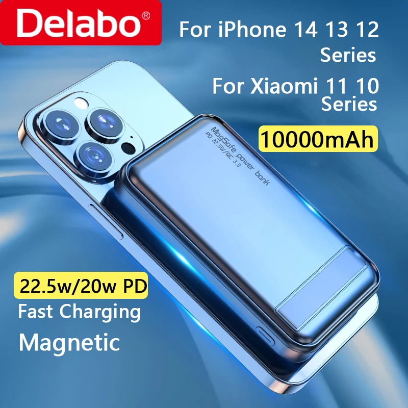 

Power Bank Magnetic PD22.5W Fast Charger Mini Portable Powerbank 10000mAh Wireless Chargers for iPhone 14 13 12PRO MAX Xiaomi 12