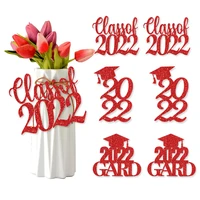 graduation season sparkling red blue gold vase decoration 2022 graduation bachelor cap tags graduation party setting supplies