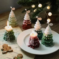 christmas tree candle home decorative romantic bathing tree candle tree handmade festival celebrating candle wax vintage candle