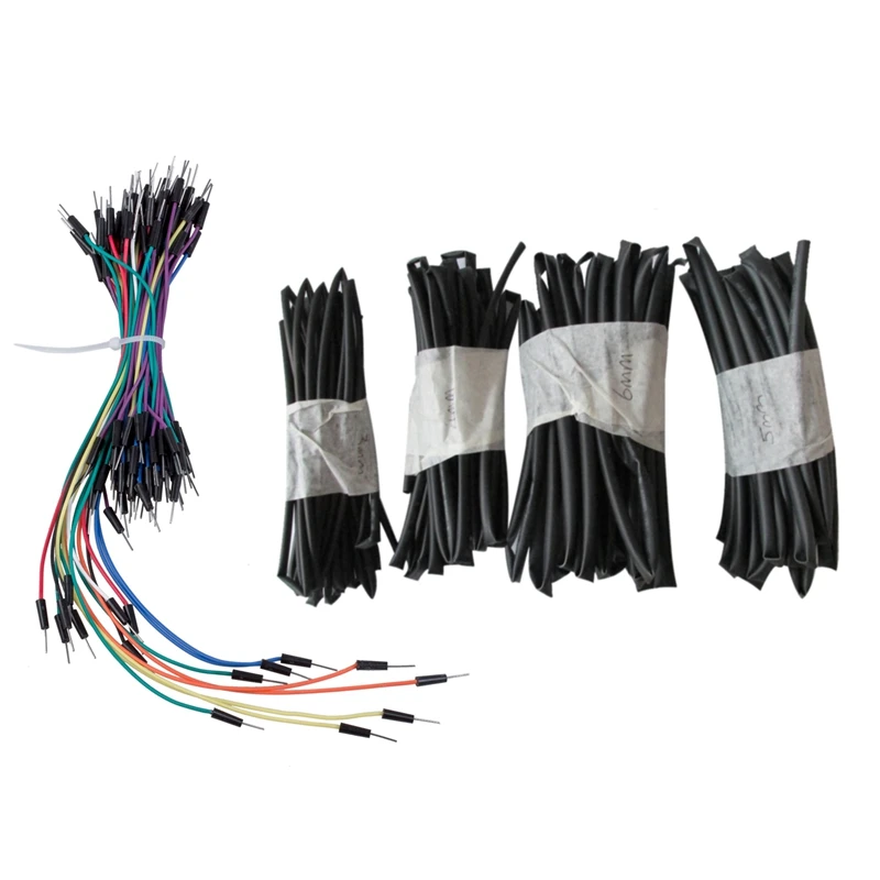 

65 шт., макетная плата с 4 термоусадочными трубками