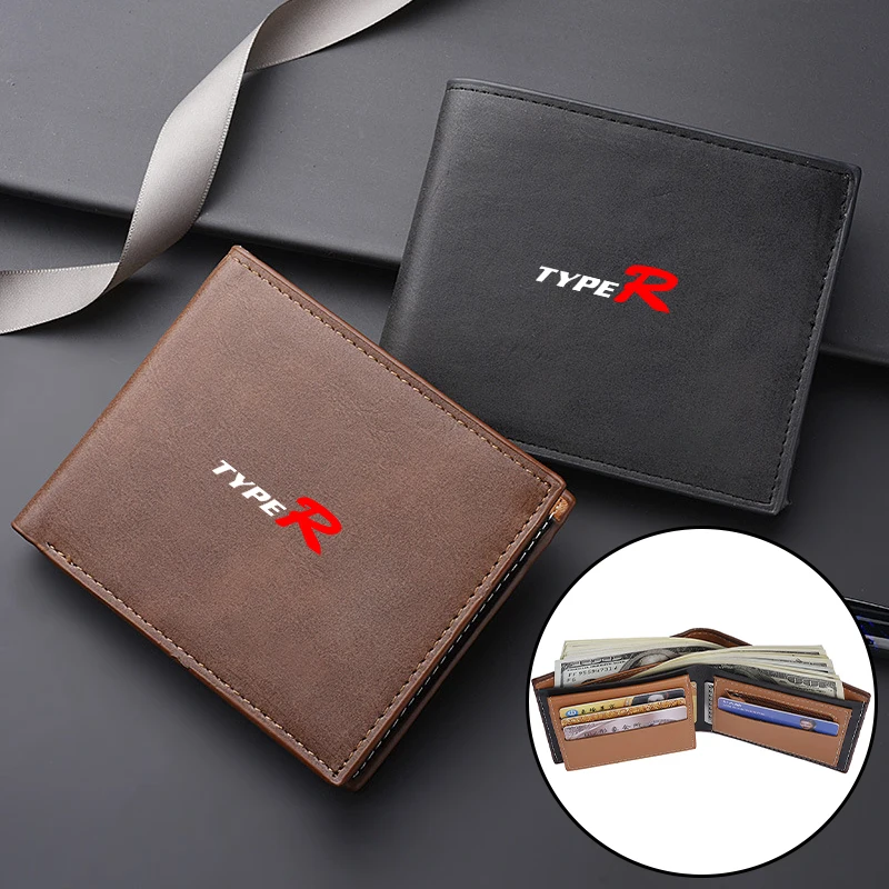 Кожаный деловой кошелек с логотипом автомобиля держатель для карт мужской монет