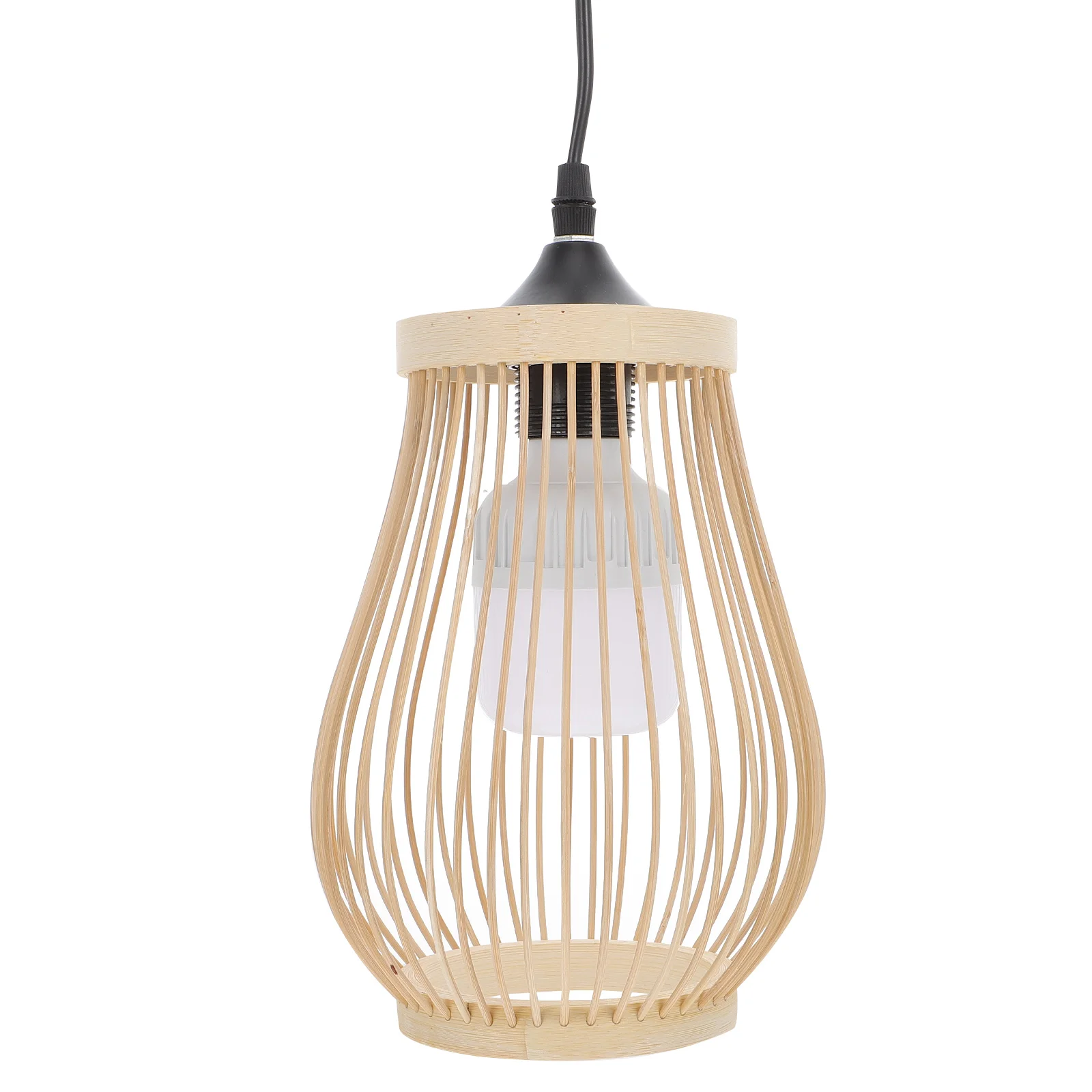 

Ceiling Lamp Rustic Style Creative Natural Woven Pendant Light Rattan Chandelier for Restaurant Room Home